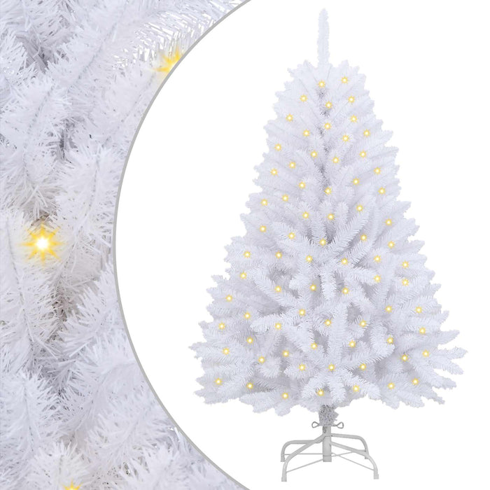 Brad de Crăciun artificial cu 150 LED Alb 150 cm PVC și Metal - WALTI WALTI