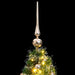 Brad Crăciun artificial, 150 LED/globuri/zăpadă pufoasă, 120 cm - WALTI WALTI