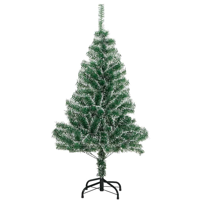 Brad Crăciun artificial, 150 LED/globuri/zăpadă pufoasă, 120 cm - WALTI WALTI
