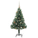 Brad Crăciun artificial, 150 LED/globuri/zăpadă pufoasă, 150 cm - WALTI WALTI