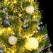 Brad Crăciun artificial, 150 LED/globuri/zăpadă pufoasă, 150 cm - WALTI WALTI
