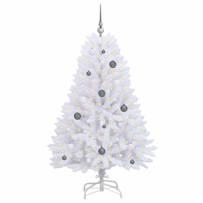 Brad de Crăciun artificial Alb 80 x 80 x 150 cm PVC și Metal - WALTI WALTI
