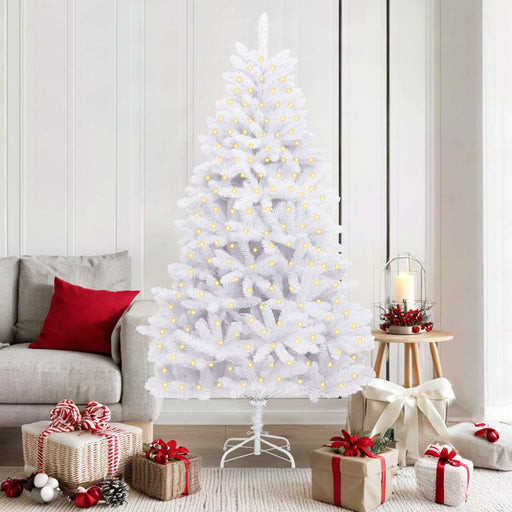 Brad de Crăciun artificial cu 300 LED Alb 180 cm PVC și Metal - WALTI WALTI