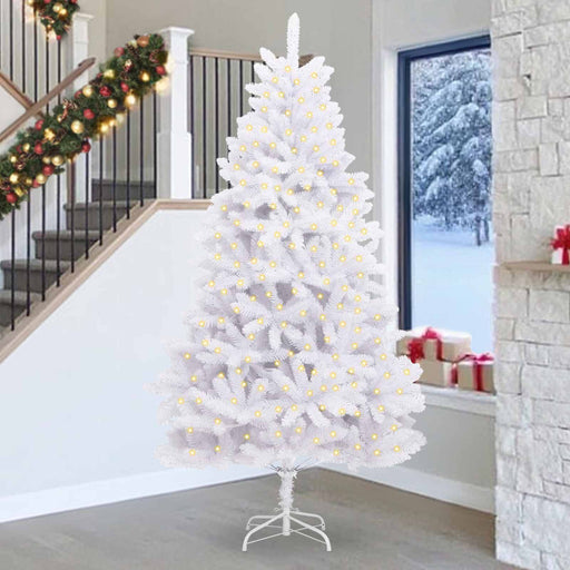 Brad de Crăciun artificial cu 300 LED Alb 270 cm PVC și Metal - WALTI WALTI