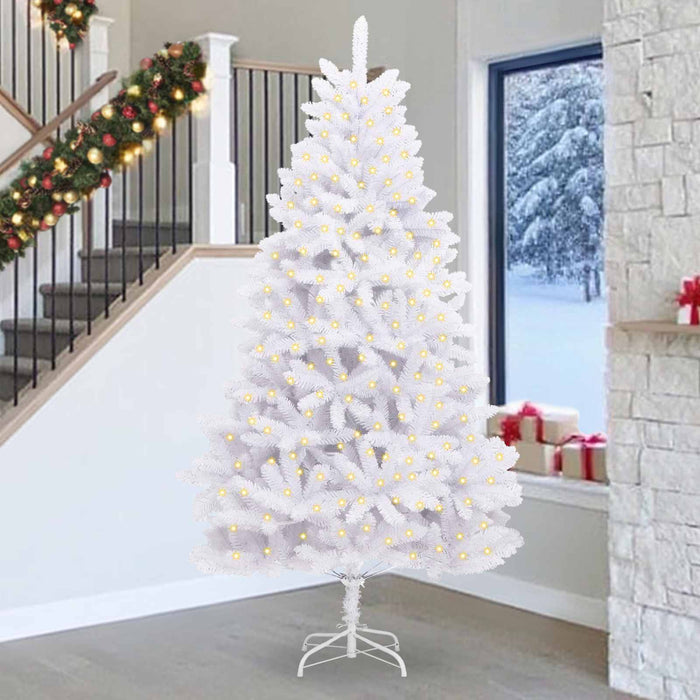 Brad de Crăciun artificial cu 300 LED Alb 270 cm PVC și Metal - WALTI WALTI