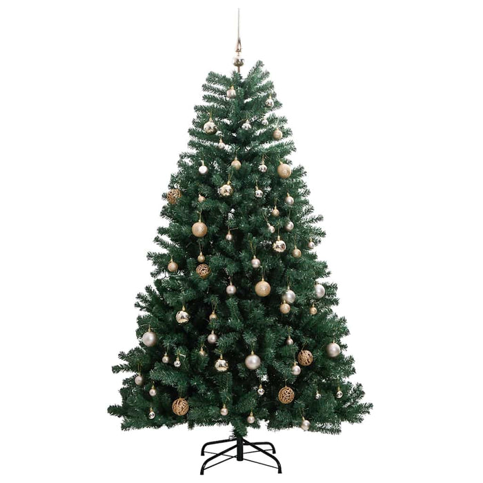 Brad Crăciun artificial articulat cu 300 LED-uri/globuri 210 cm WALTI