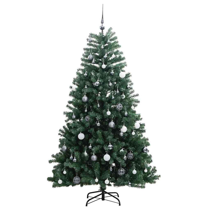 Brad Crăciun artificial articulat cu 300 LED-uri/globuri 180 cm WALTI