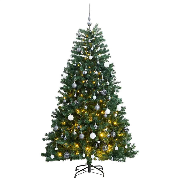 Brad Crăciun artificial articulat cu 300 LED-uri/globuri 210 cm - WALTI WALTI
