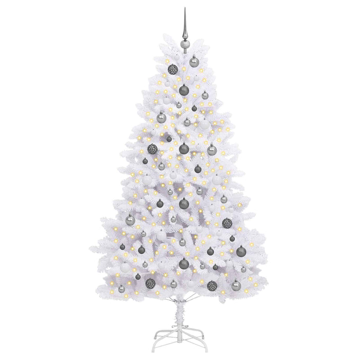Brad de Crăciun artificial Alb 106 x 106 x 210 cm PVC și Metal - WALTI WALTI