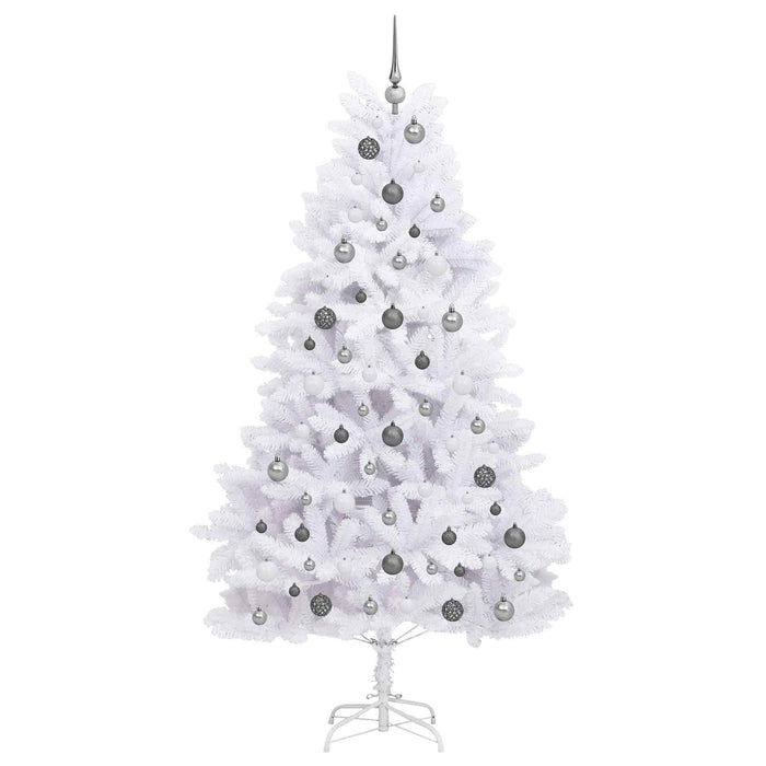Brad de Crăciun artificial Alb 106 x 106 x 210 cm PVC și Metal - WALTI WALTI