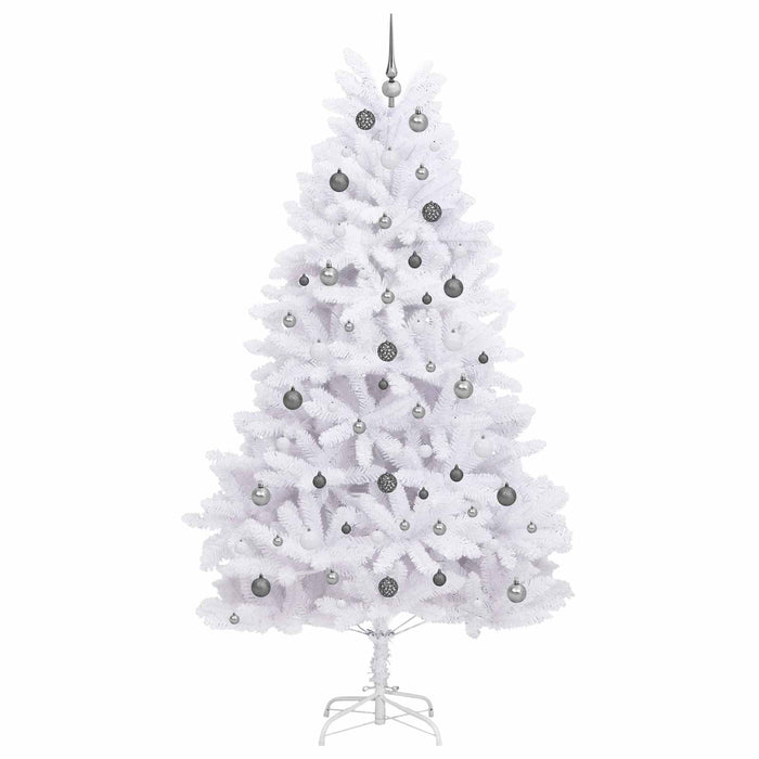 Brad de Crăciun artificial Alb 120 x 120 x 240 cm PVC și Metal - WALTI WALTI
