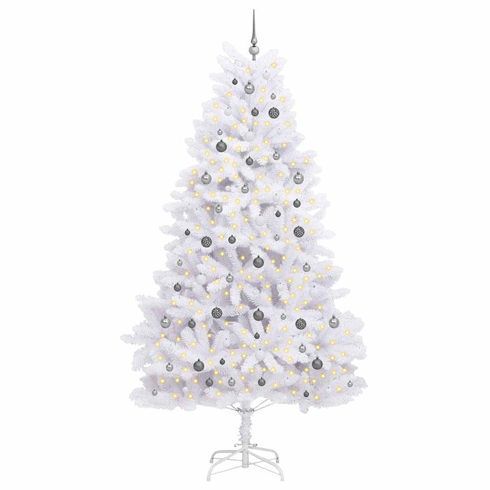Brad de Crăciun artificial Alb 128 x 128 x 270 cm PVC și Metal - WALTI WALTI