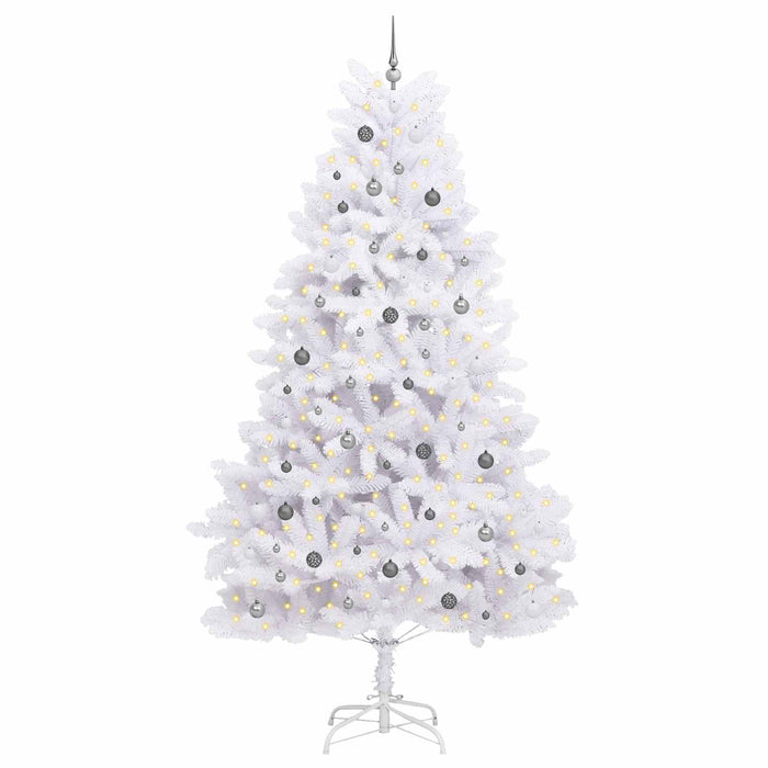 Brad de Crăciun artificial Alb 138 x 138 x 300 cm PVC și Metal - WALTI WALTI