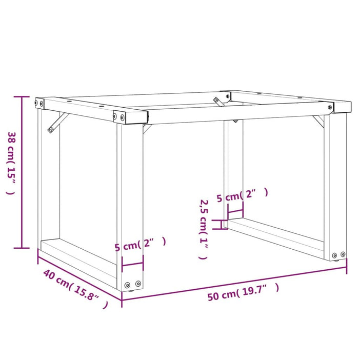 Picioare Măsuță de cafea O-Frame 50x40x38 cm Fontă - WALTI WALTI