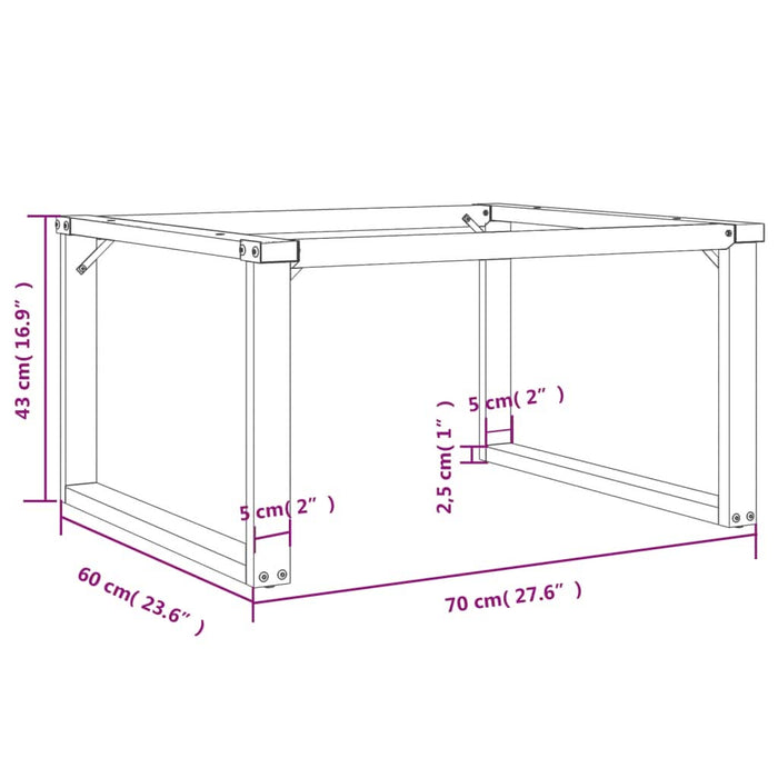 Picioare Măsuță de cafea O-Frame 70x60x43 cm Fontă - WALTI WALTI