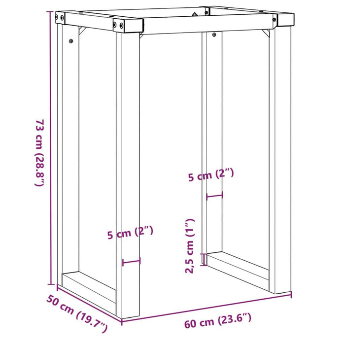 Picioare Măsuță de cafea O-Frame 60x50x73 cm Fontă - WALTI WALTI