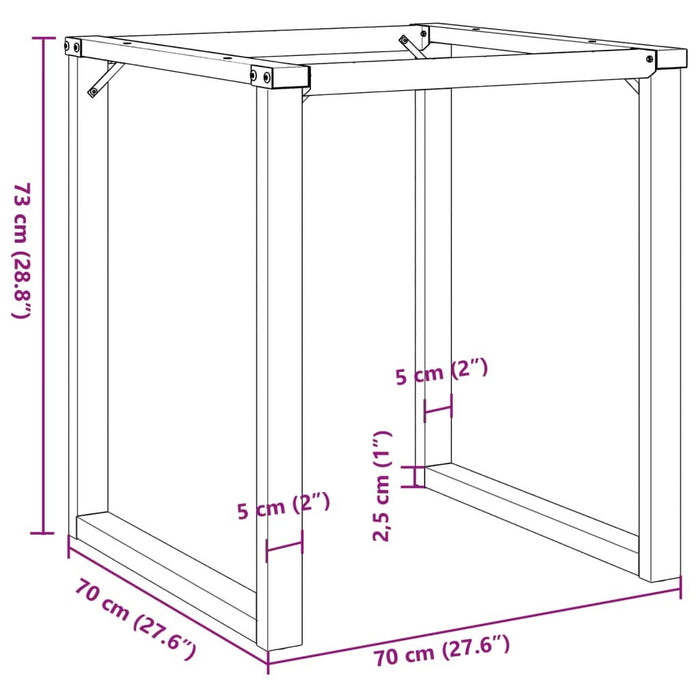 Picioare Măsuță de cafea O-Frame 70x70x73 cm Fontă - WALTI WALTI