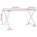 Picioare Măsuță de cafea X-Frame 70x30x43 cm Fontă - WALTI WALTI