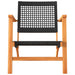 Set mobilier bistro, 3 piese, poliratan negru/lemn de acacia - WALTI WALTI