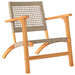 Set mobilier bistro, 3 piese, poliratan bej/lemn de acacia - WALTI WALTI
