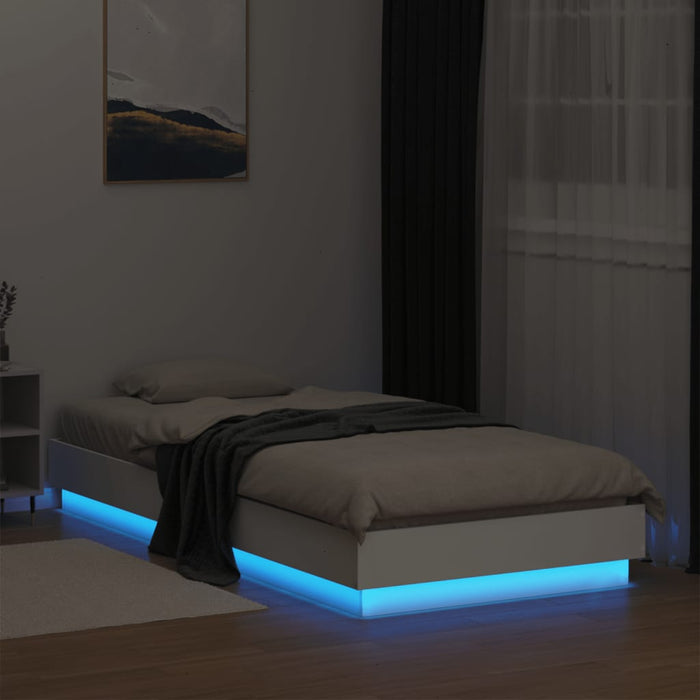 Cadru de pat cu lumini LED, alb, 100x200 cm - WALTI WALTI