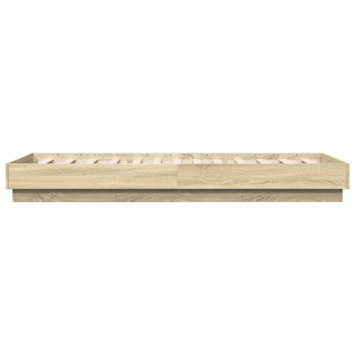 Cadru de pat cu lumini LED, stejar sonoma, 100x200 cm - WALTI WALTI