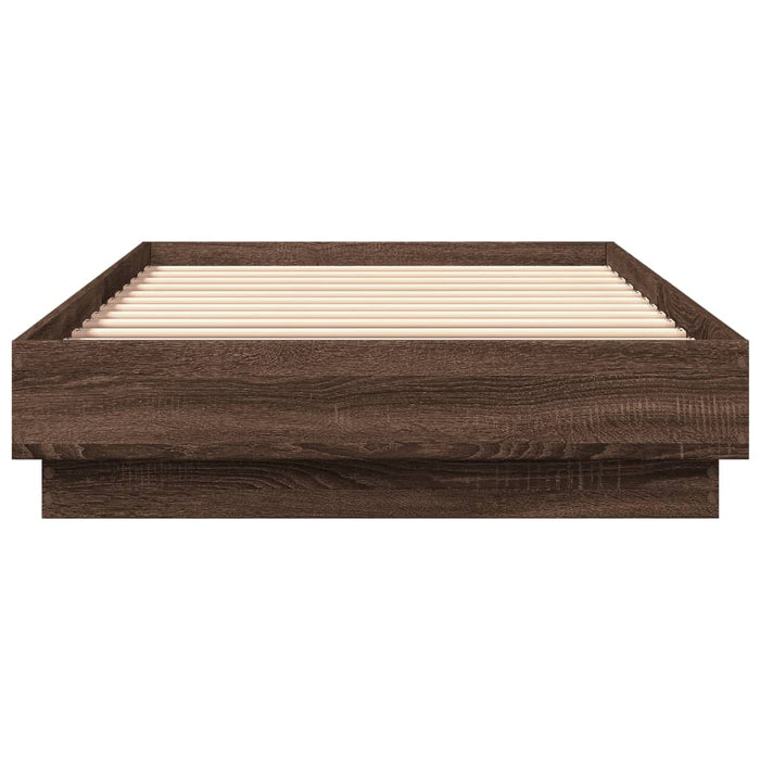 Cadru de pat cu lumini LED, stejar maro, 100x200 cm - WALTI WALTI