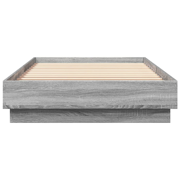 Cadru de pat cu lumini LED, gri sonoma, 90x200 cm - WALTI WALTI