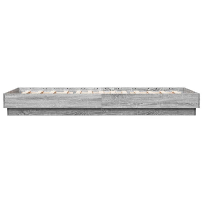 Cadru de pat cu lumini LED, gri sonoma, 90x200 cm - WALTI WALTI