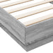 Cadru de pat cu lumini LED, gri sonoma, 90x200 cm - WALTI WALTI
