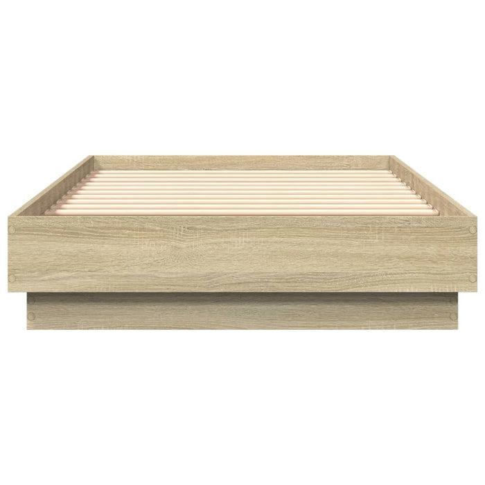 Cadru de pat cu lumini LED, stejar sonoma, 90x190 cm - WALTI WALTI