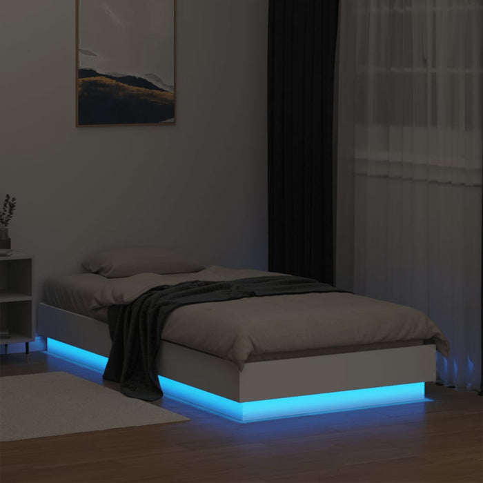 Cadru de pat cu lumini LED, alb, 75x190 cm - WALTI WALTI
