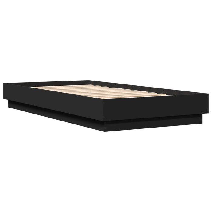 Cadru de pat cu lumini LED, negru, 75x190 cm - WALTI WALTI