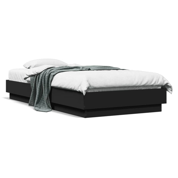 Cadru de pat cu lumini LED, negru, 75x190 cm - WALTI WALTI