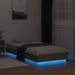 Cadru de pat cu lumini LED, gri beton, 75x190 cm - WALTI WALTI