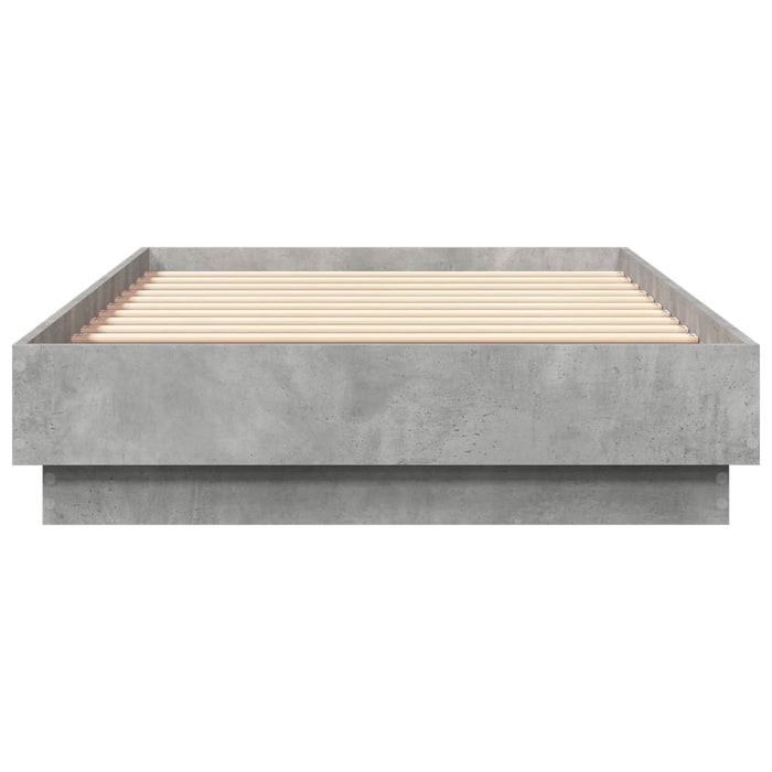 Cadru de pat cu lumini LED, gri beton, 75x190 cm - WALTI WALTI