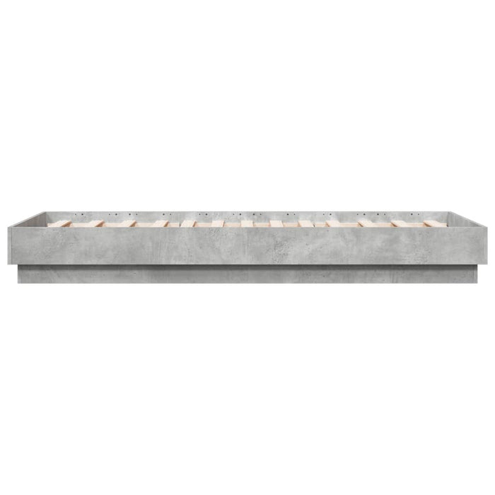 Cadru de pat cu lumini LED, gri beton, 75x190 cm - WALTI WALTI