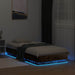 Cadru de pat cu lumini LED, stejar fumuriu, 75x190 cm - WALTI WALTI