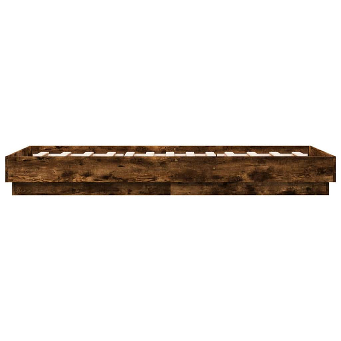 Cadru de pat cu lumini LED, stejar fumuriu, 75x190 cm - WALTI WALTI
