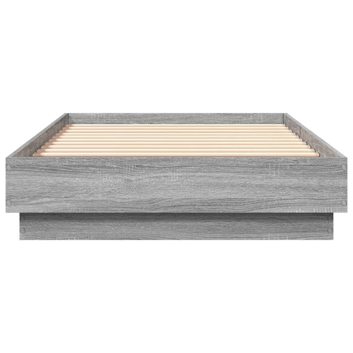 Cadru de pat cu lumini LED, gri sonoma, 75x190 cm - WALTI WALTI