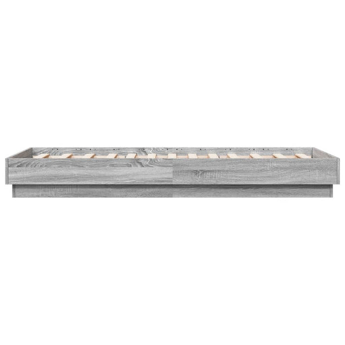 Cadru de pat cu lumini LED, gri sonoma, 75x190 cm - WALTI WALTI