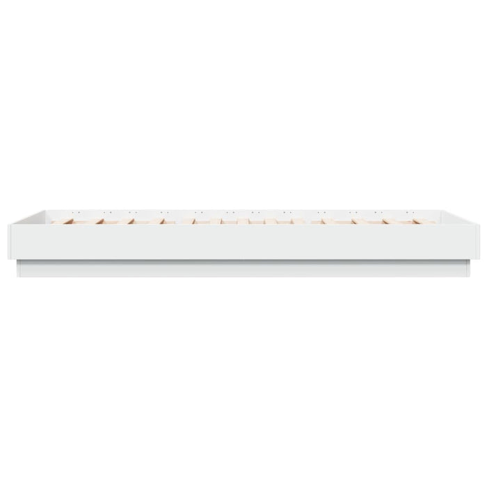 Cadru de pat, alb, 100x200 cm, lemn prelucrat WALTI