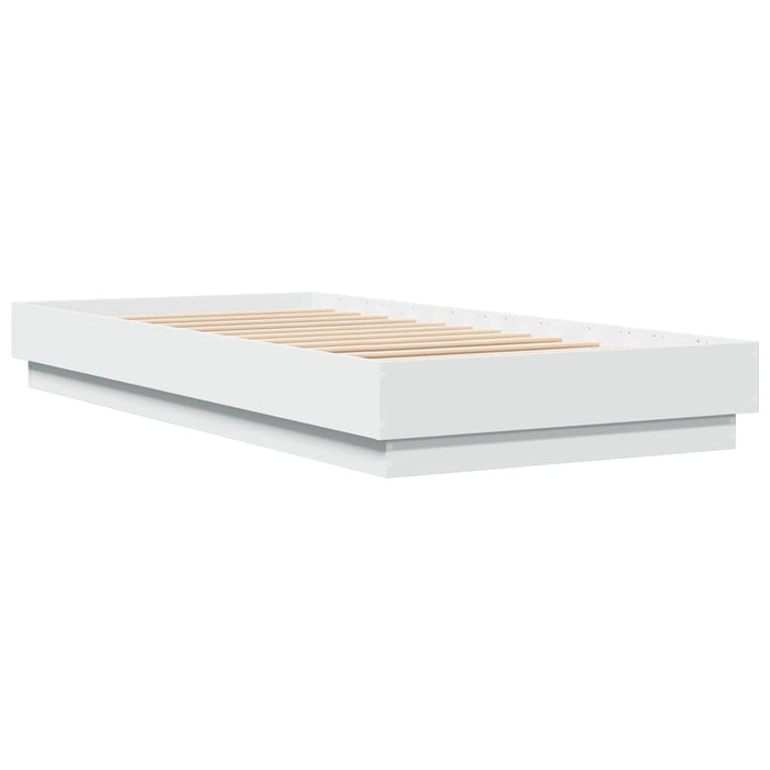 Cadru de pat, alb, 100x200 cm, lemn prelucrat WALTI