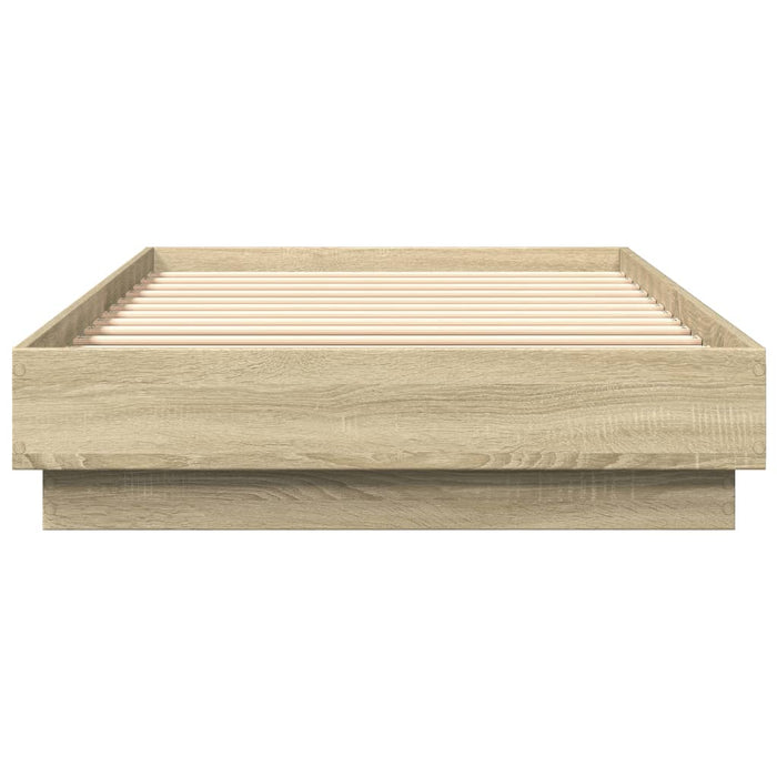 Cadru pat fără saltea stejar sonoma 100x200 cm lemn prelucrat - WALTI WALTI
