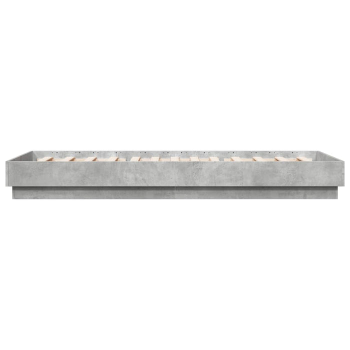 Cadru de pat, gri beton, 100x200 cm, lemn prelucrat - WALTI WALTI