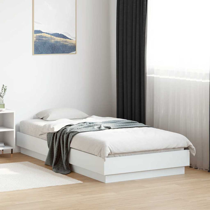 Cadru de pat, alb, 90x190 cm, lemn prelucrat - WALTI WALTI