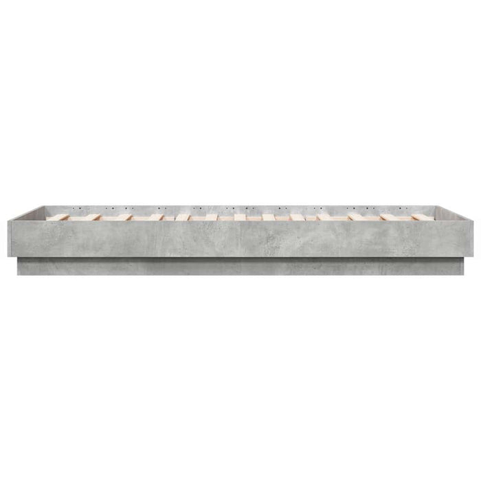 Cadru de pat, gri beton, 90x190 cm, lemn prelucrat - WALTI WALTI