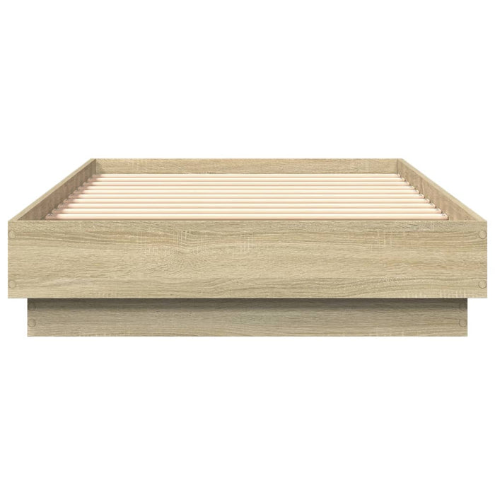 Cadru pat fără saltea, stejar sonoma 75x190 cm lemn prelucrat - WALTI WALTI