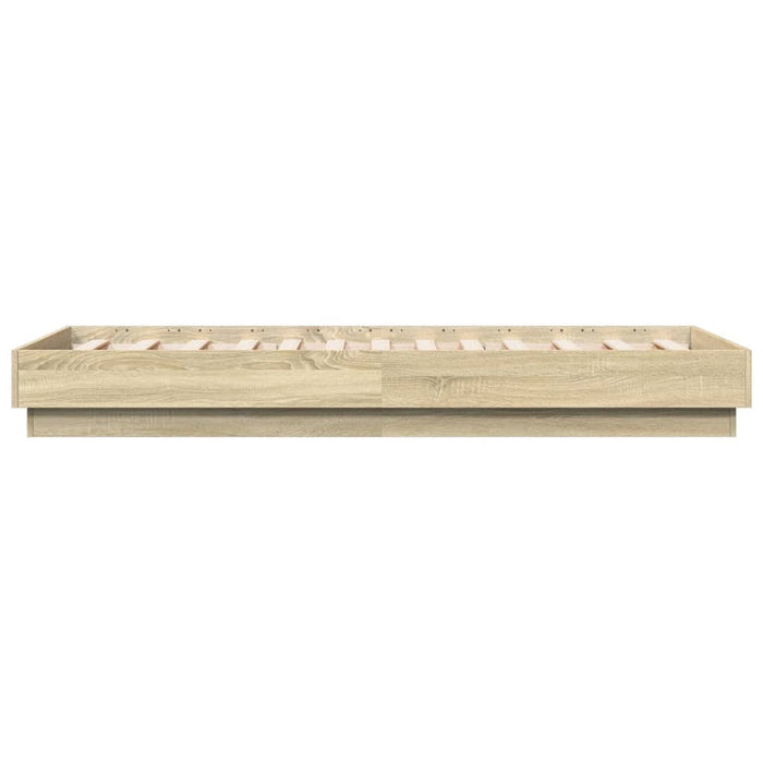 Cadru pat fără saltea, stejar sonoma 75x190 cm lemn prelucrat - WALTI WALTI