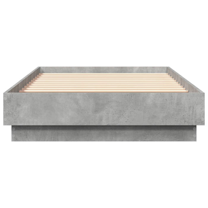 Cadru de pat, gri beton, 75x190 cm, lemn prelucrat - WALTI WALTI